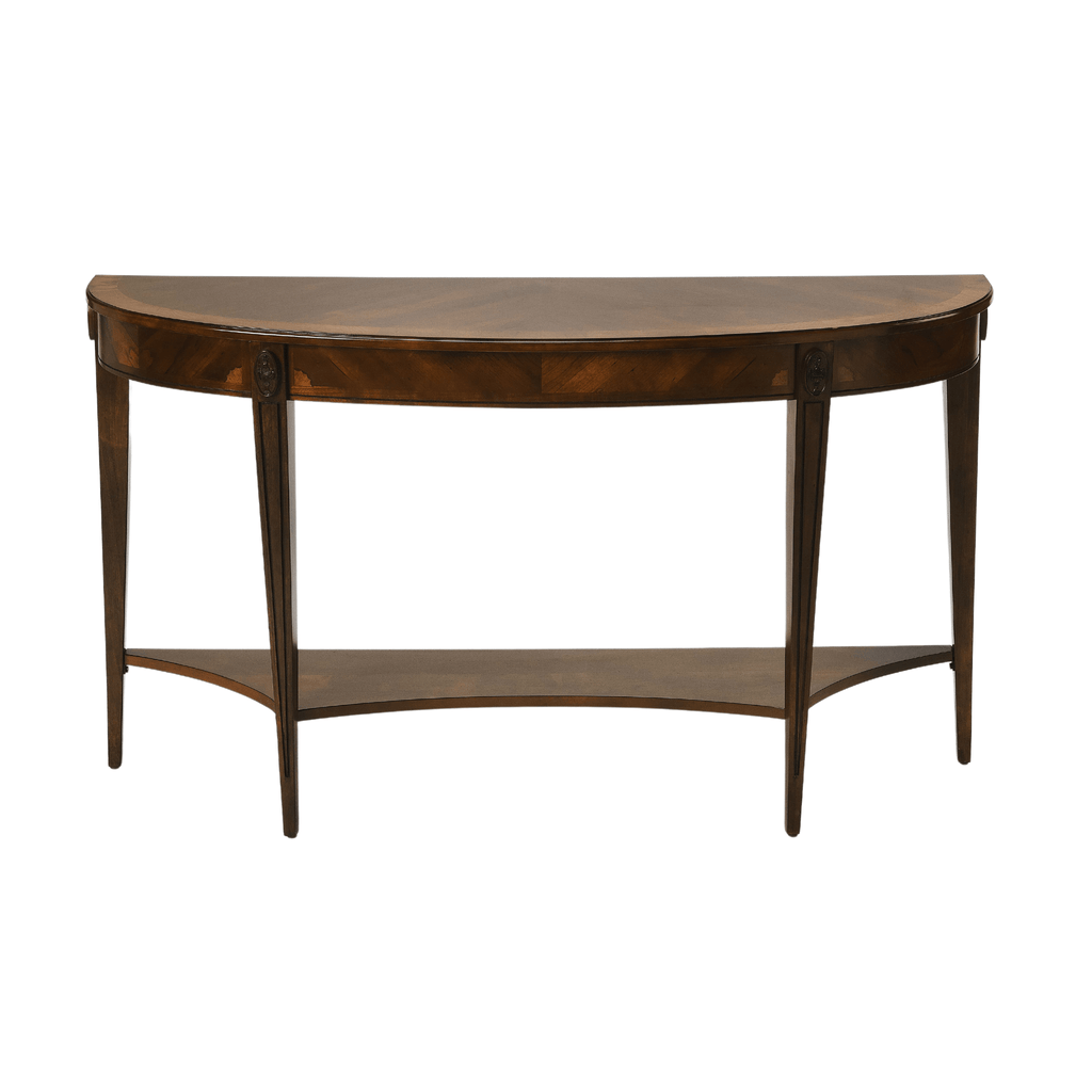 Demilune Console Table in Nutmeg Finish - Sideboards & Consoles - The Well Appointed House