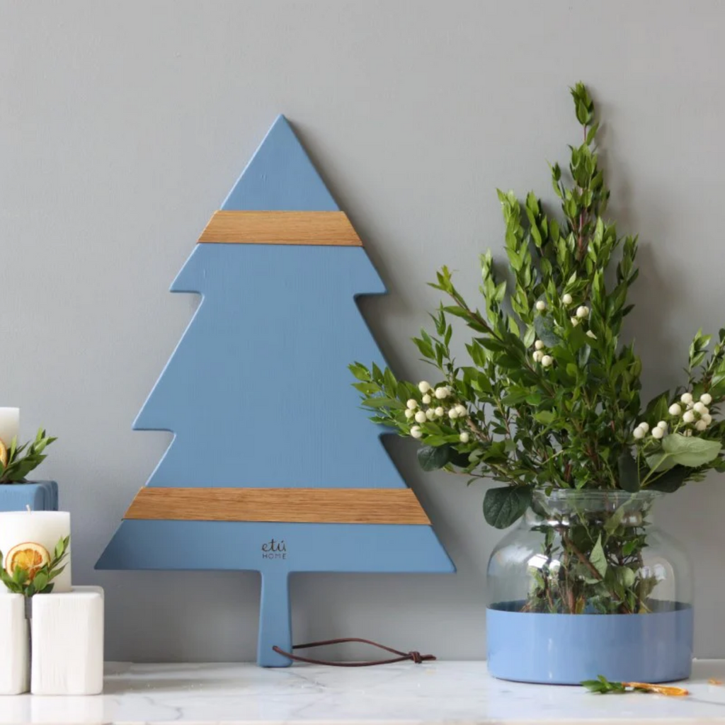 Denim Blue Pine Tree Mod Charcuterie Board - The Well Appointed House