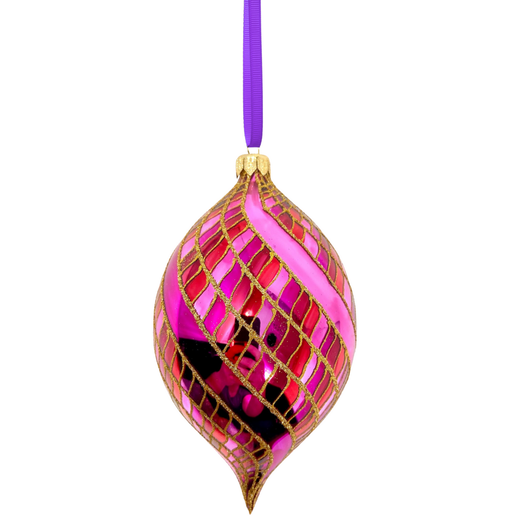 Desert Rose Spinner Glass Ornament - The Well Appointed House 