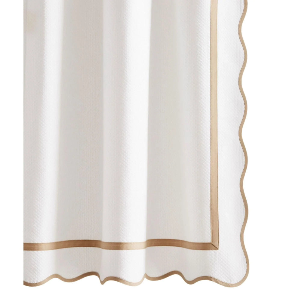 Devon Scalloped Tape Trim Shower Curtain - Shower Curtains - The Well Appointed House