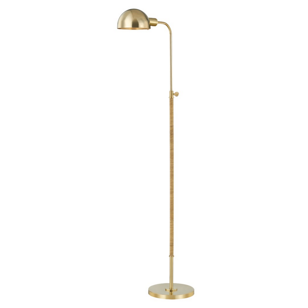 Devon Aged Brass Floor Lamp - The Well Appointed House