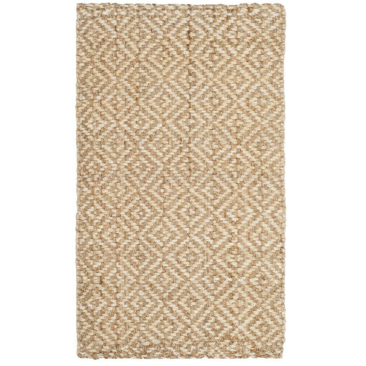 Diamond Pattern Jute and Ivory Natural Rug – The Well Appointed House