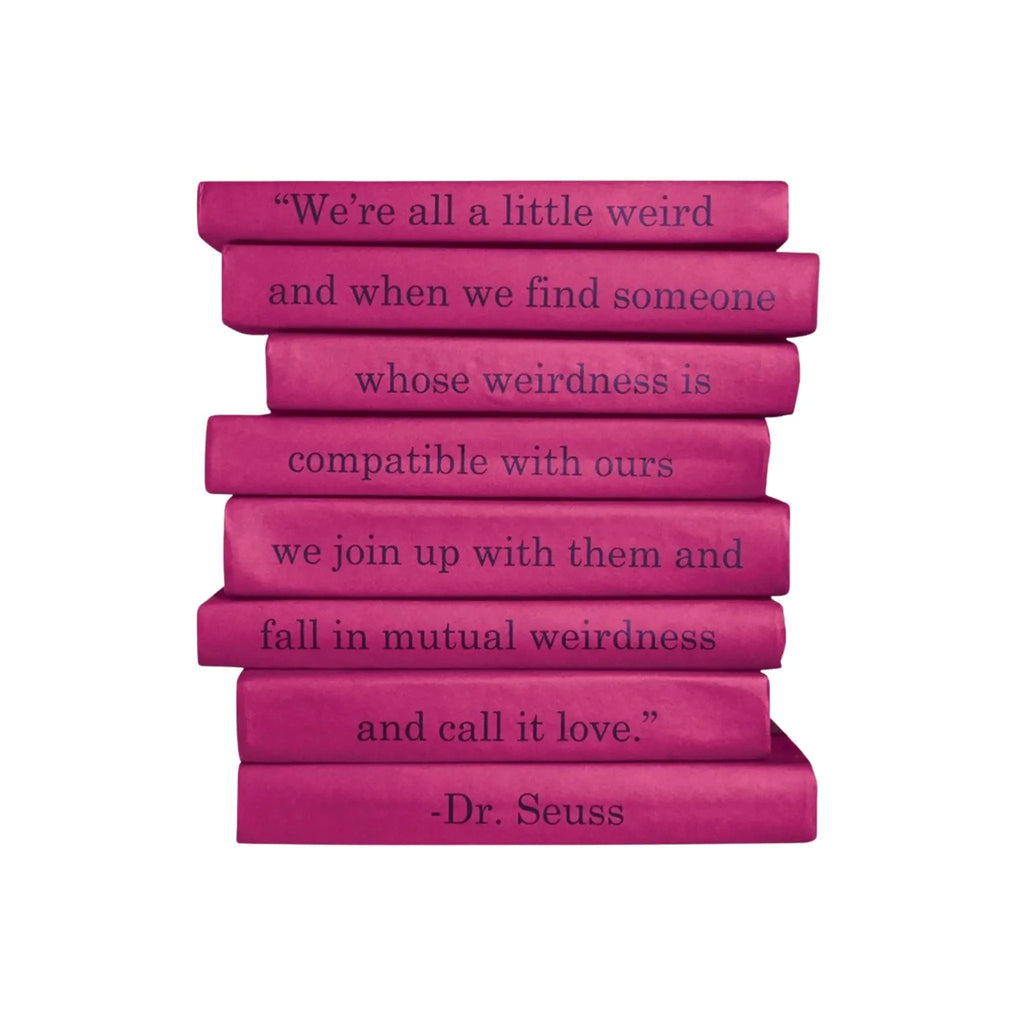 Dr. Seuss Quote Decorative Books Bundle in Pink - Books - The Well Appointed House