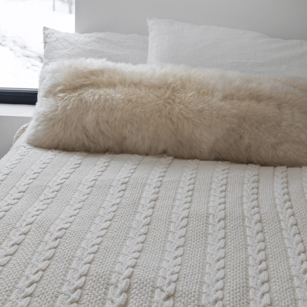Eco Chunky Cable Knit Throw - Available in Three Colors - Throw Blankets - The Well Appointed House
