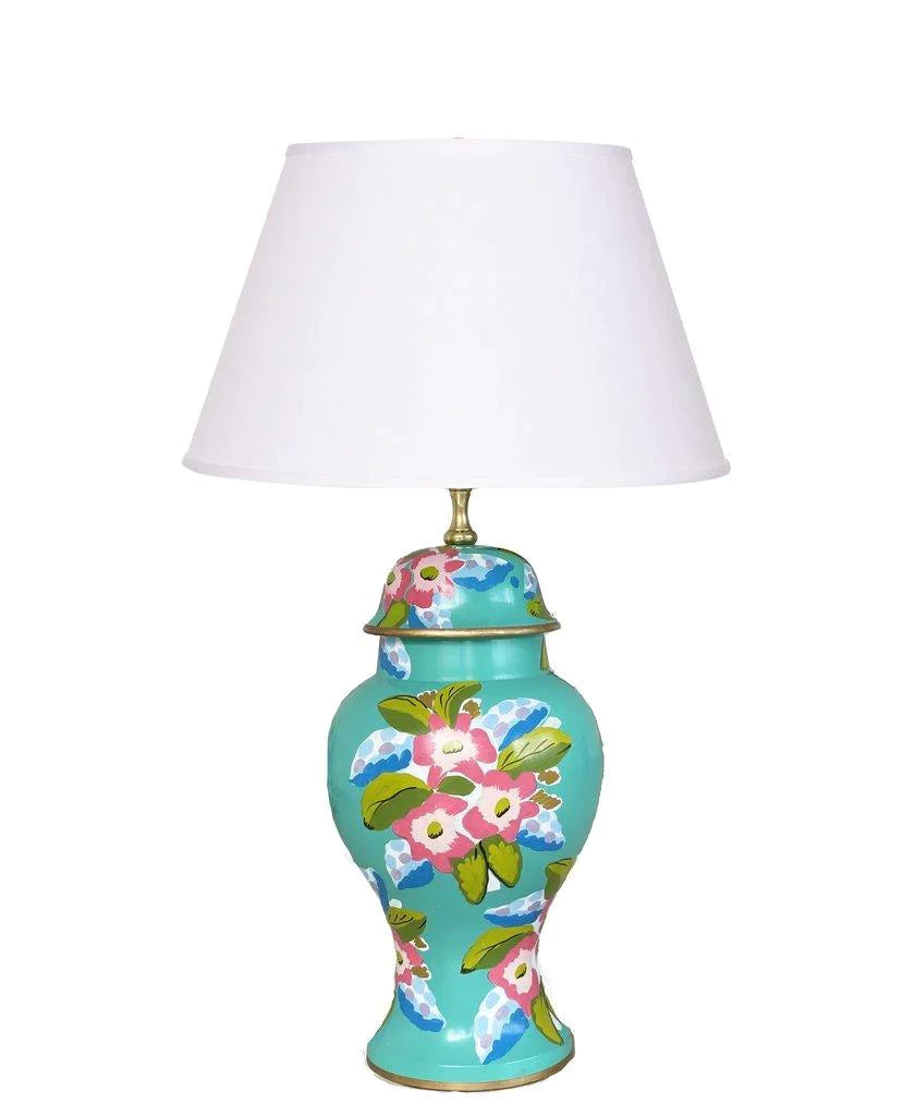 Elise Floral Tole Table Lamp - Table Lamps - The Well Appointed House