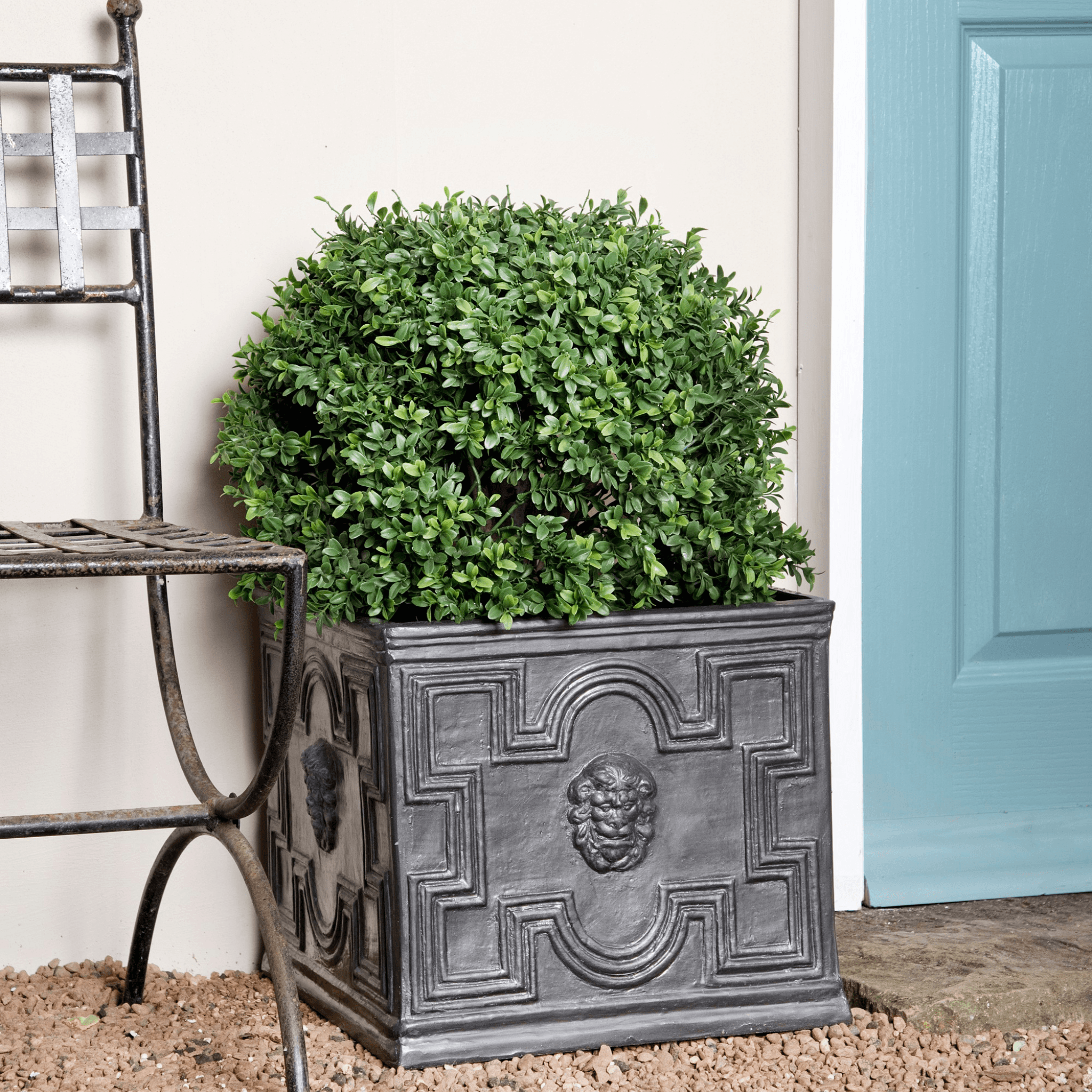 faux lead plant pots Elizabethan Antique Faux Lead Fibreglass Lightweight Square Large Planter Pot Outdoor H41 L51 W51 cm
