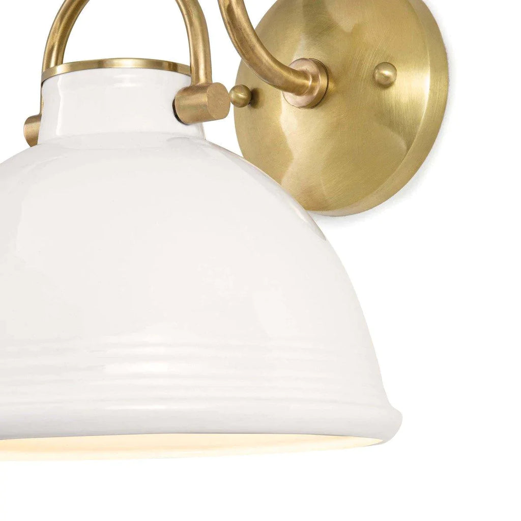 Eloise Ceramic Sconce (White) - Sconces - The Well Appointed House