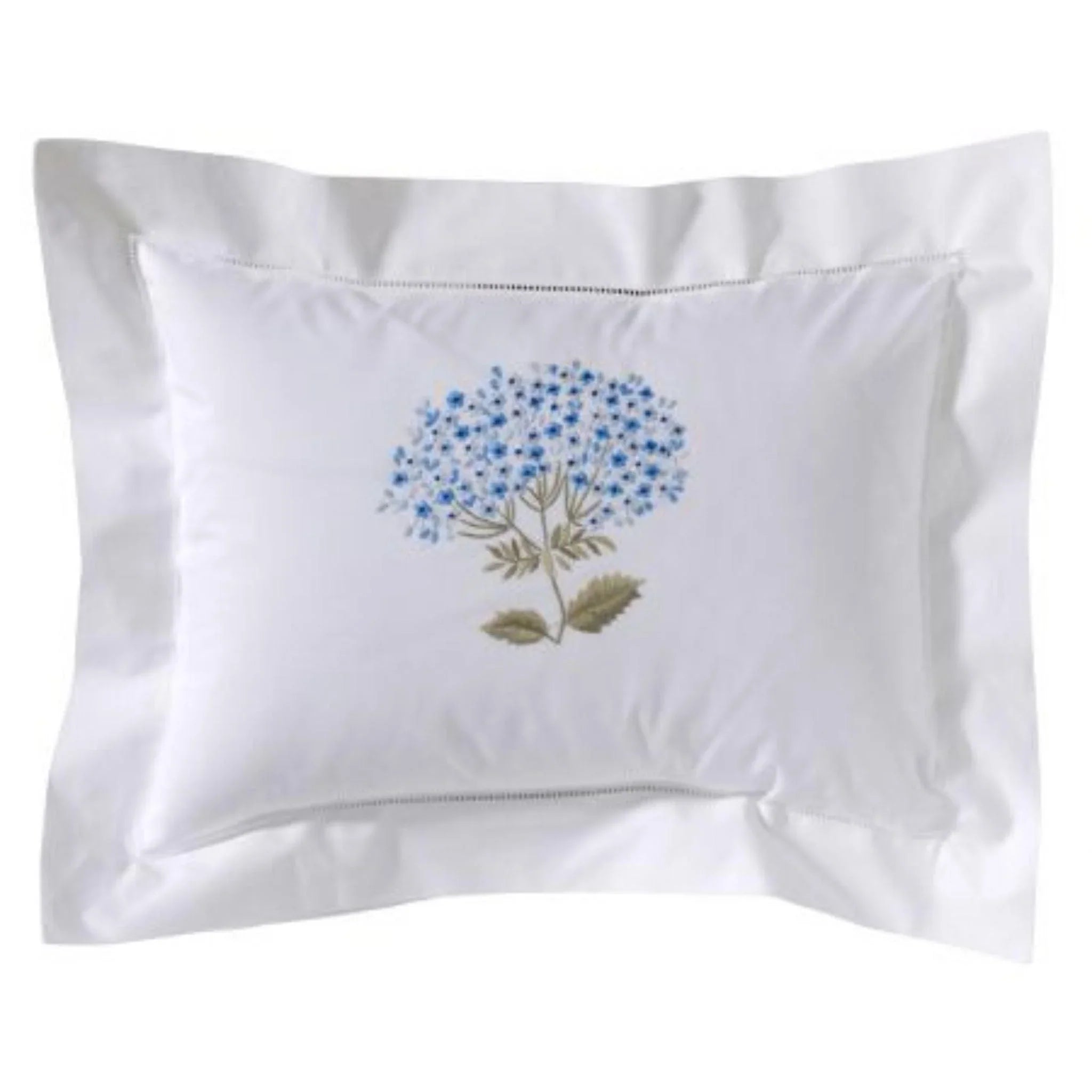 Pisano Eucalyptus Percale Embroidered Pillow Shams