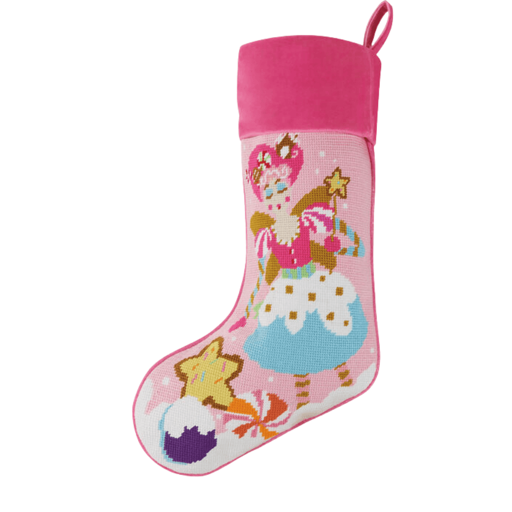 Embroidered Sugar Plum Fairy Christmas Stocking - Christmas Stockings - The Well Appointed House