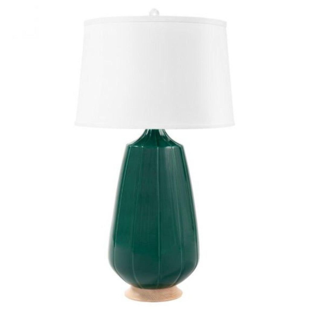 Emerald Green Aurora Glazed Porcelain Lamp Base - Table Lamps - The Well Appointed House