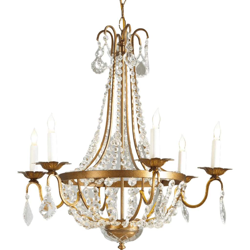 Empire Crystal Drops And Chains Chandelier - Chandeliers & Pendants - The Well Appointed House