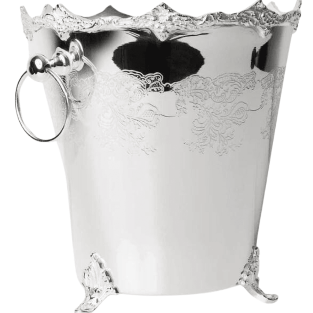 Engraved Silver Footed Wine Bucket - Bar Tools & Accessories - The Well Appointed House