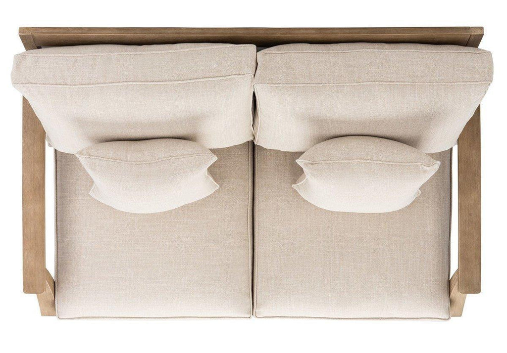 Eucalyptus Wood Patio Loveseat - Outdoor Sofas & Sectionals - The Well Appointed House