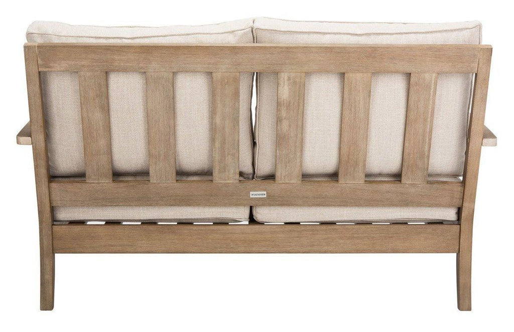 Eucalyptus Wood Patio Loveseat - Outdoor Sofas & Sectionals - The Well Appointed House