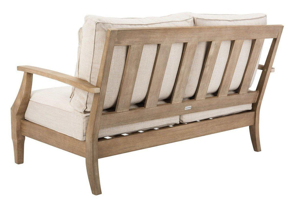 Eucalyptus Wood Patio Loveseat - Outdoor Sofas & Sectionals - The Well Appointed House