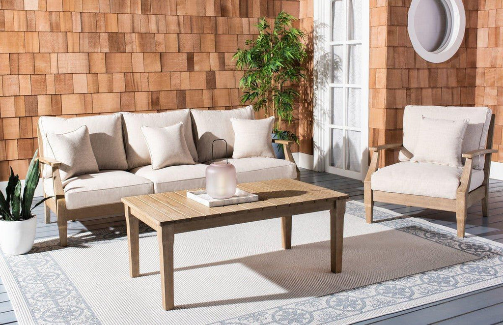 Eucalyptus Wood Patio Loveseat - Outdoor Sofas & Sectionals - The Well Appointed House