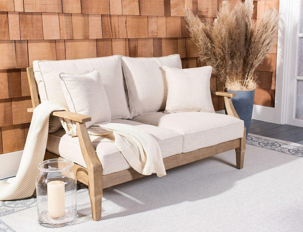 Eucalyptus Wood Patio Loveseat - Outdoor Sofas & Sectionals - The Well Appointed House