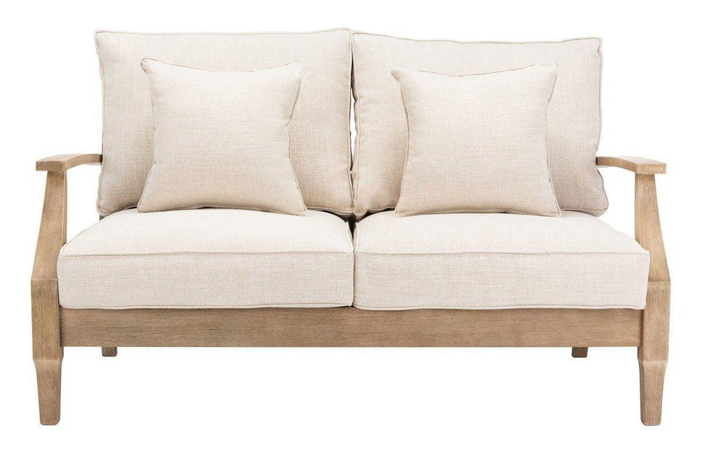 Eucalyptus Wood Patio Loveseat - Outdoor Sofas & Sectionals - The Well Appointed House