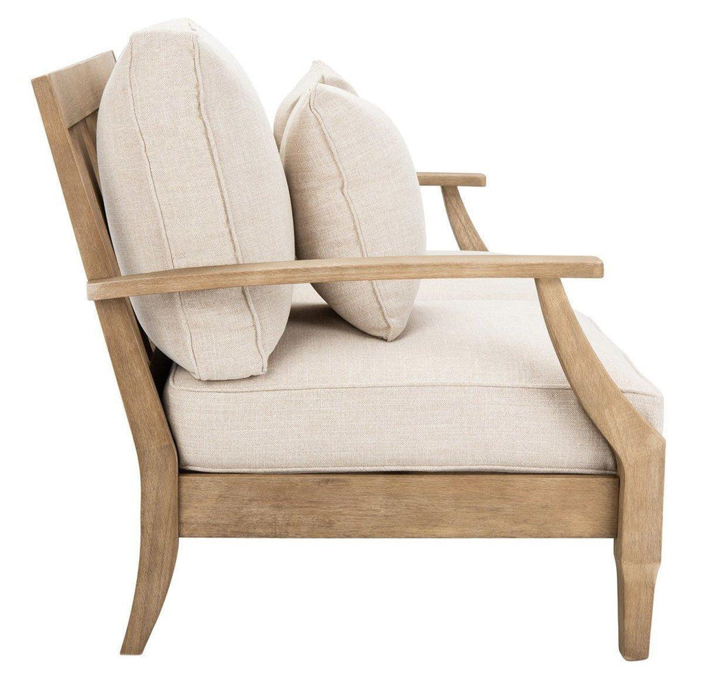 Eucalyptus Wood Patio Loveseat - Outdoor Sofas & Sectionals - The Well Appointed House