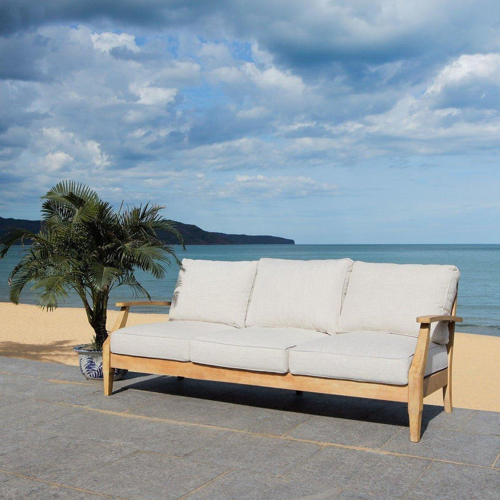 Eucalyptus Wood Patio Sofa - Outdoor Sofas & Sectionals - The Well Appointed House