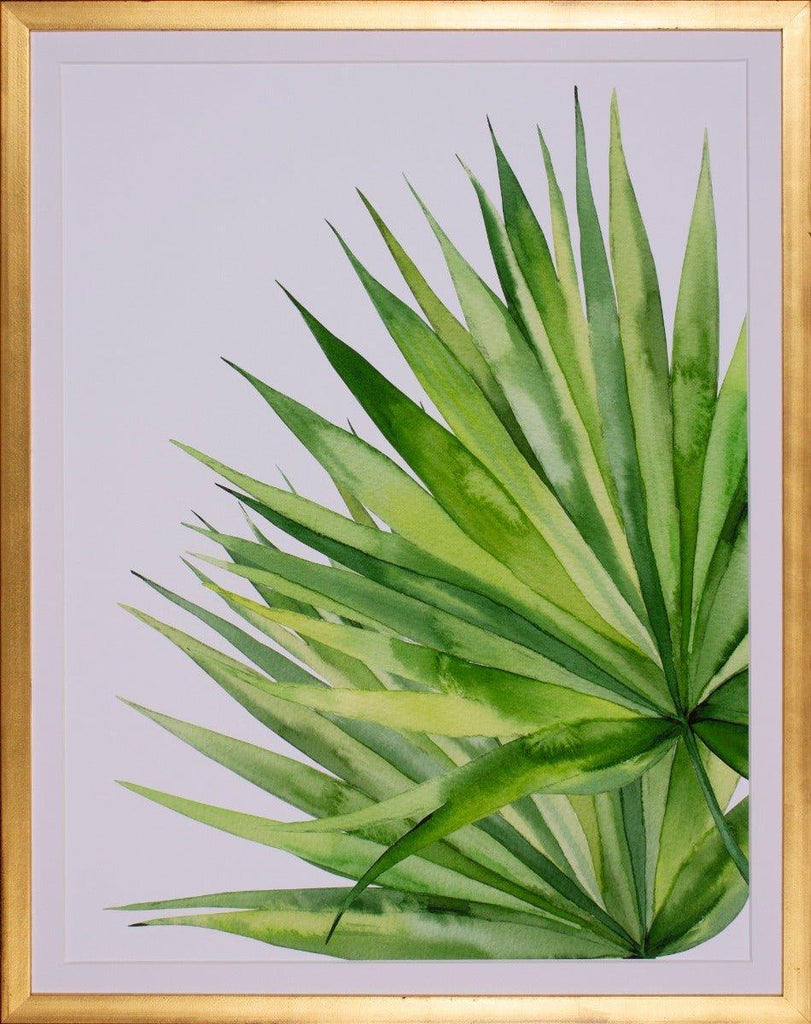 Exotic Palm Leaves Giclee Gold Framed Wall Art - Paintings - The Well Appointed House