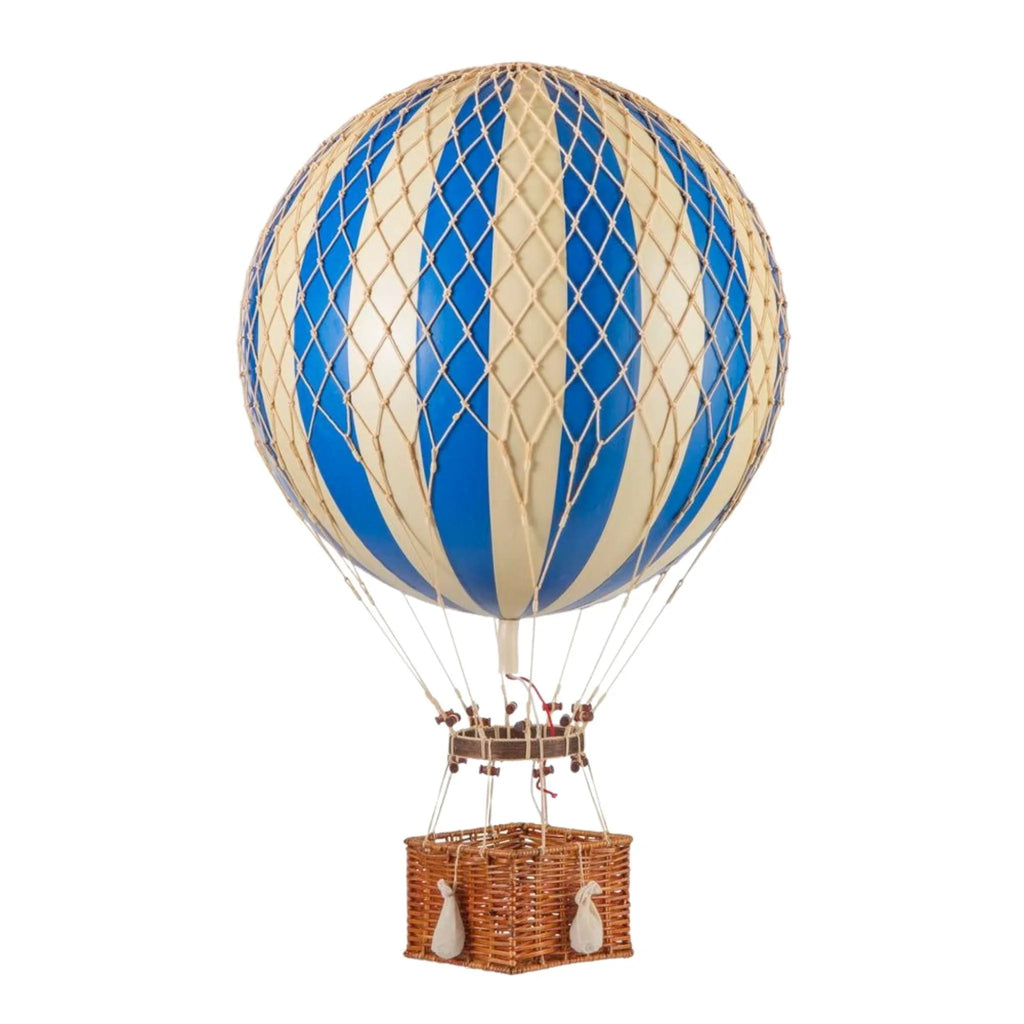 Extra Large Blue & Gold Striped Hot Air Balloon Model - Little Loves Decor - The Well Appointed House