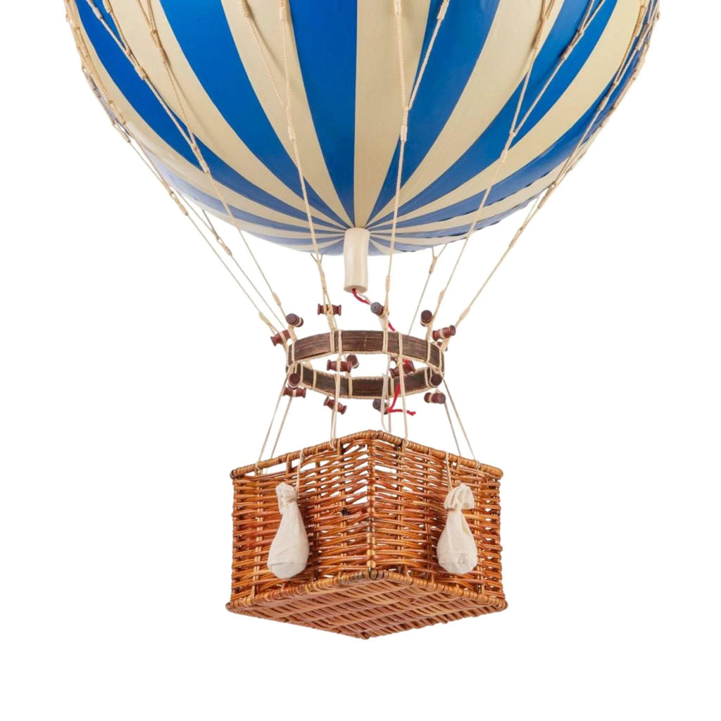 Extra Large Blue & Gold Striped Hot Air Balloon Model - Little Loves Decor - The Well Appointed House