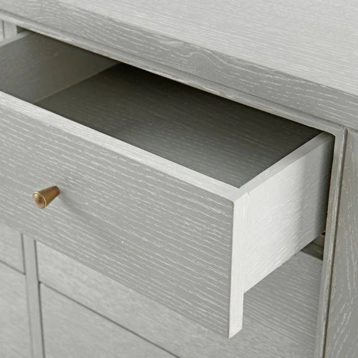 french oak grey dresser Extra Large Cerused Nine Drawer Paola in Soft Gray – The Well Appointed House Collections. Collections: HOLIDAY