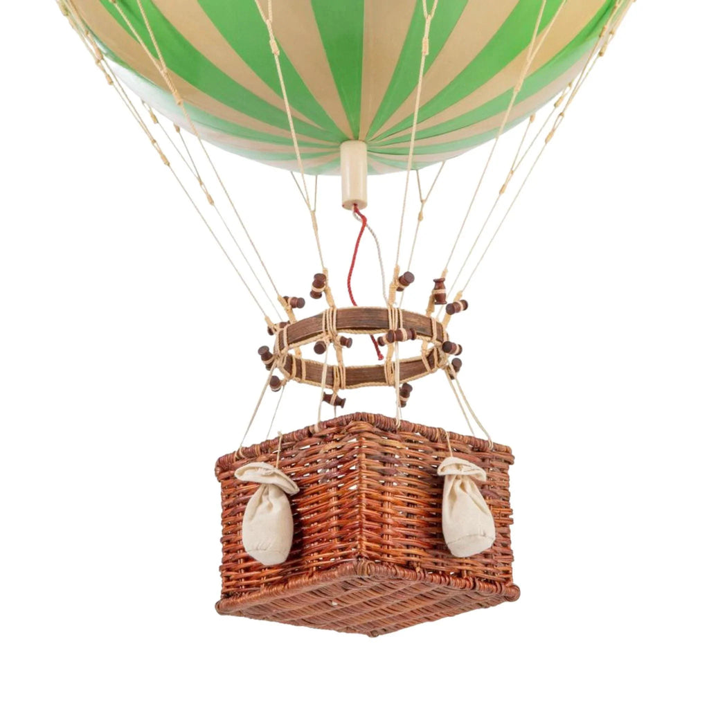Extra Large Green & Gold Striped Hot Air Balloon Model - Little Loves Decor - The Well Appointed House
