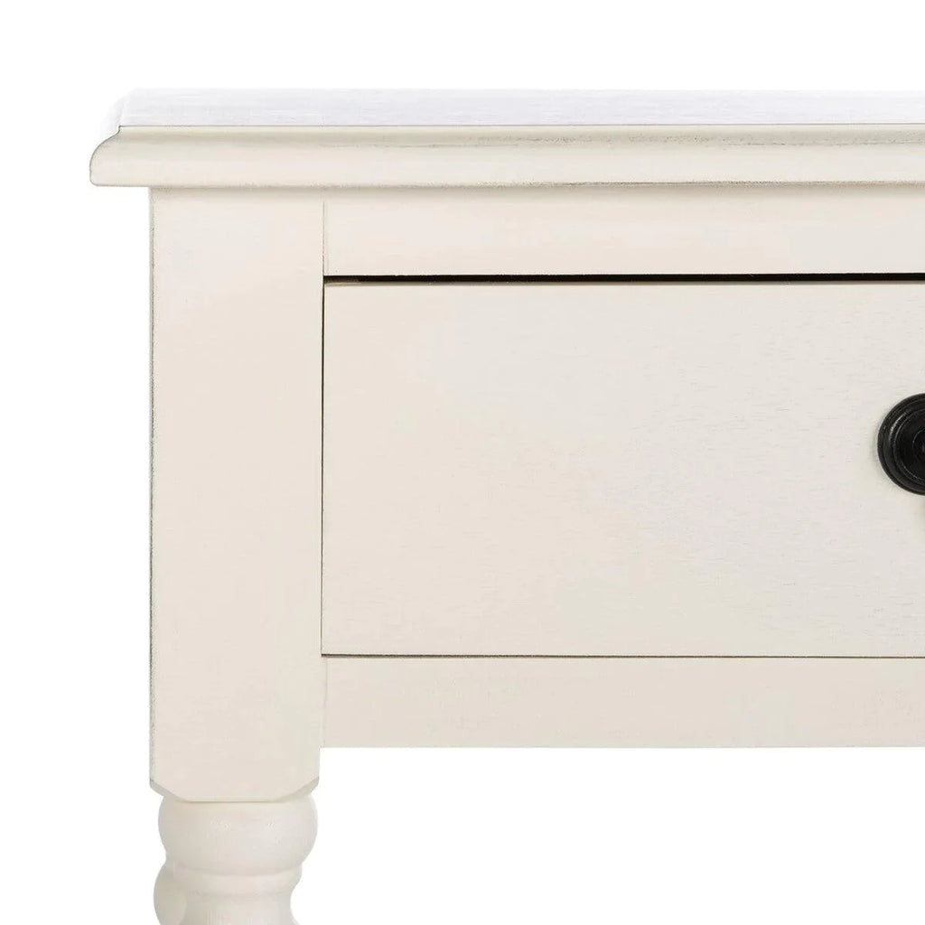 Farmhouse Contemporary Console Table in Distressed White - Sideboards & Consoles - The Well Appointed House