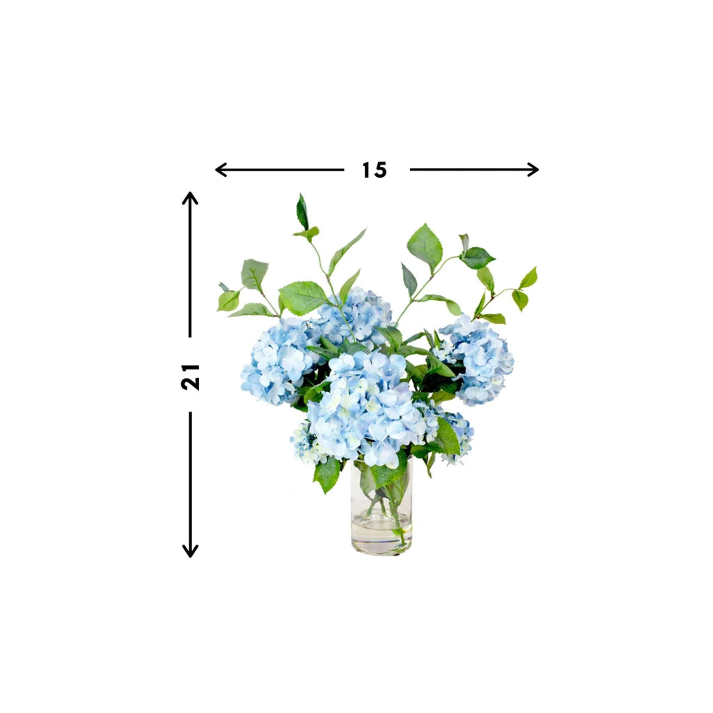 Faux Blue Hydrangeas Arrangement - Florals & Greenery - The Well Appointed House