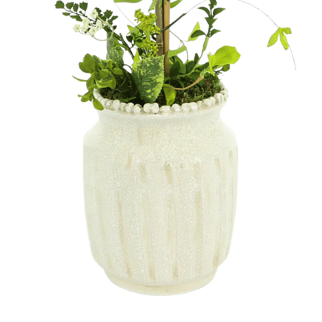 Faux Lemon Topiary Floral Arrangement in a Cream Pot - Florals & Greenery - The Well Appointed House