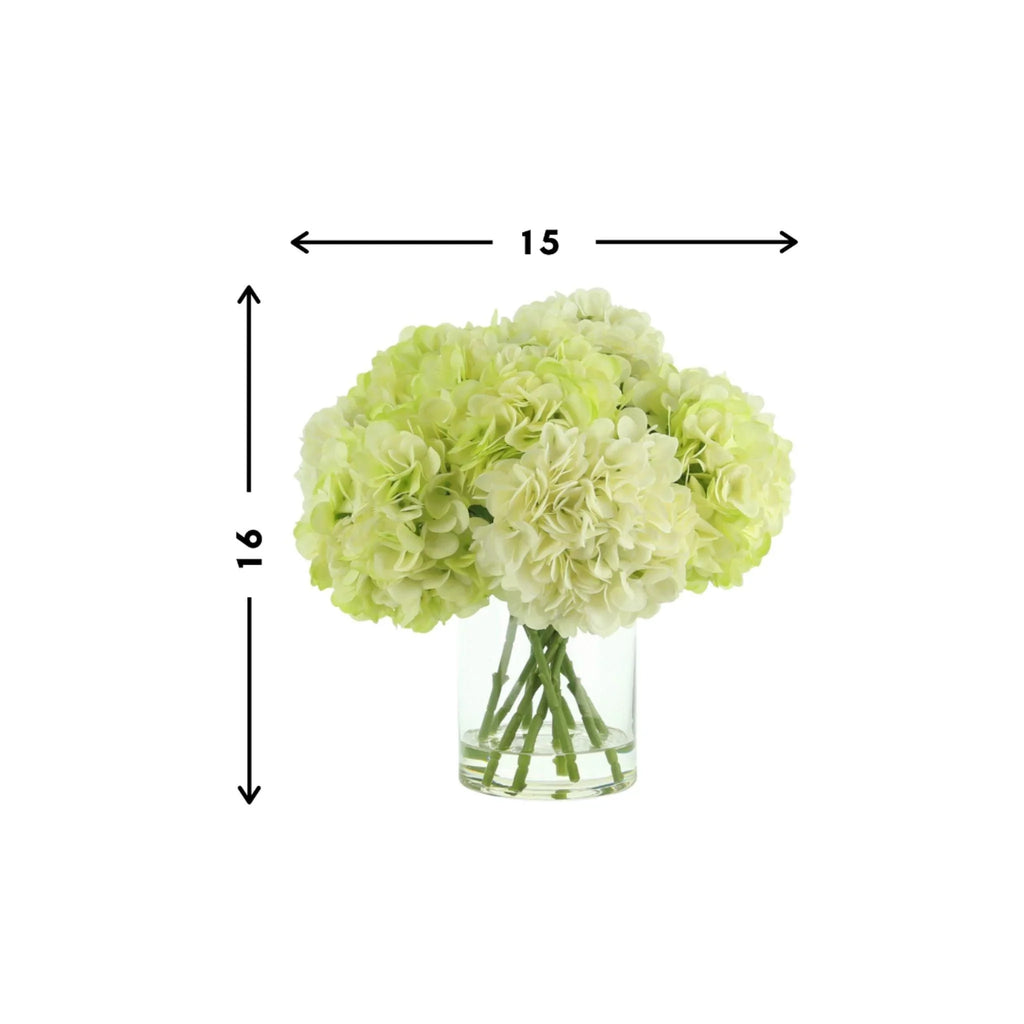 Faux Light Green & Cream Hydrangeas - Florals & Greenery - The Well Appointed House