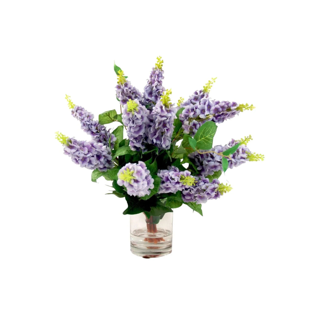 Faux Lilacs in Glass Vase - Florals & Greenery - The Well Appointed House