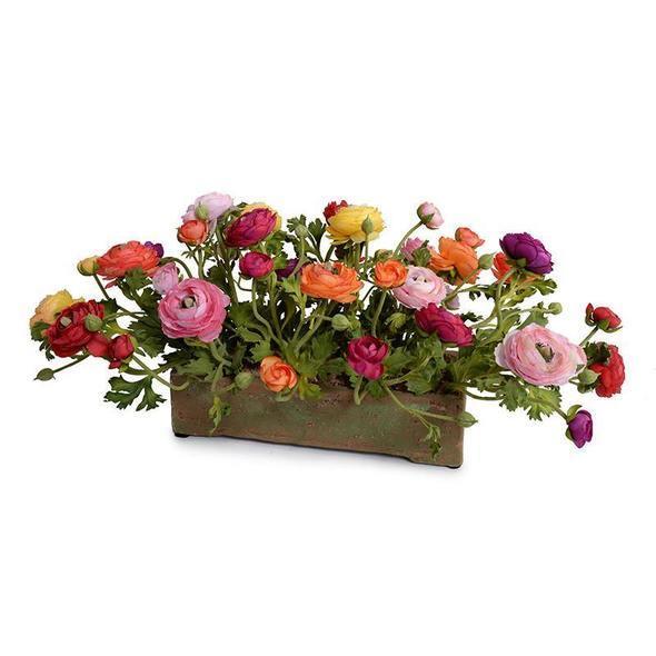 Faux Mixed Ranunculus Centerpiece - Florals & Greenery - The Well Appointed House