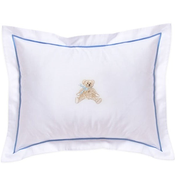 Baby Boudoir Pillow Cover, Bow Teddy (Blue) - The Well Appointed House