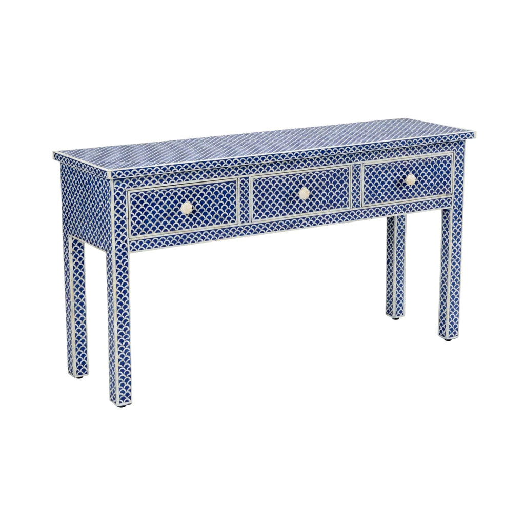 Fish Scale Bone Three Drawer Console - Sideboards & Consoles - The Well Appointed House