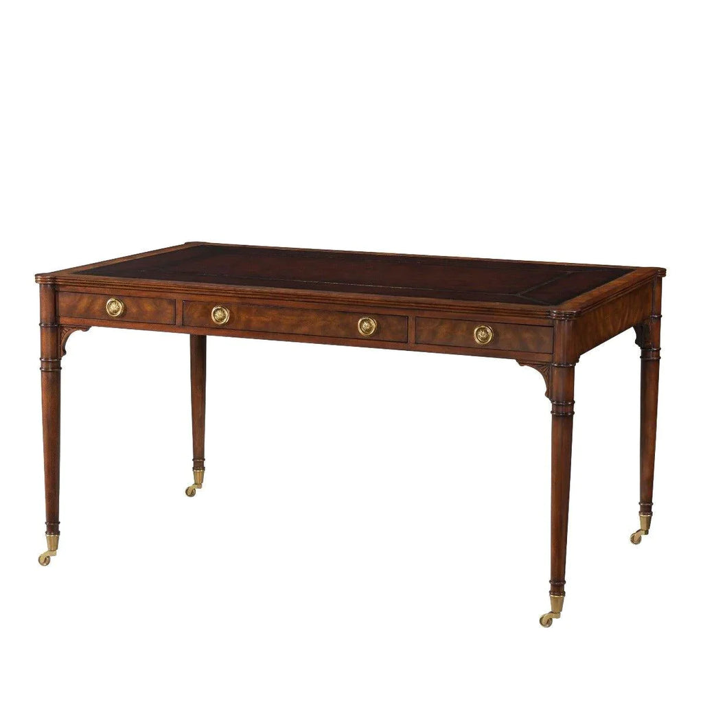 Flame Mahogany Veneered A Man of Letters Writing Desk - Desks & Desk Chairs - The Well Appointed House