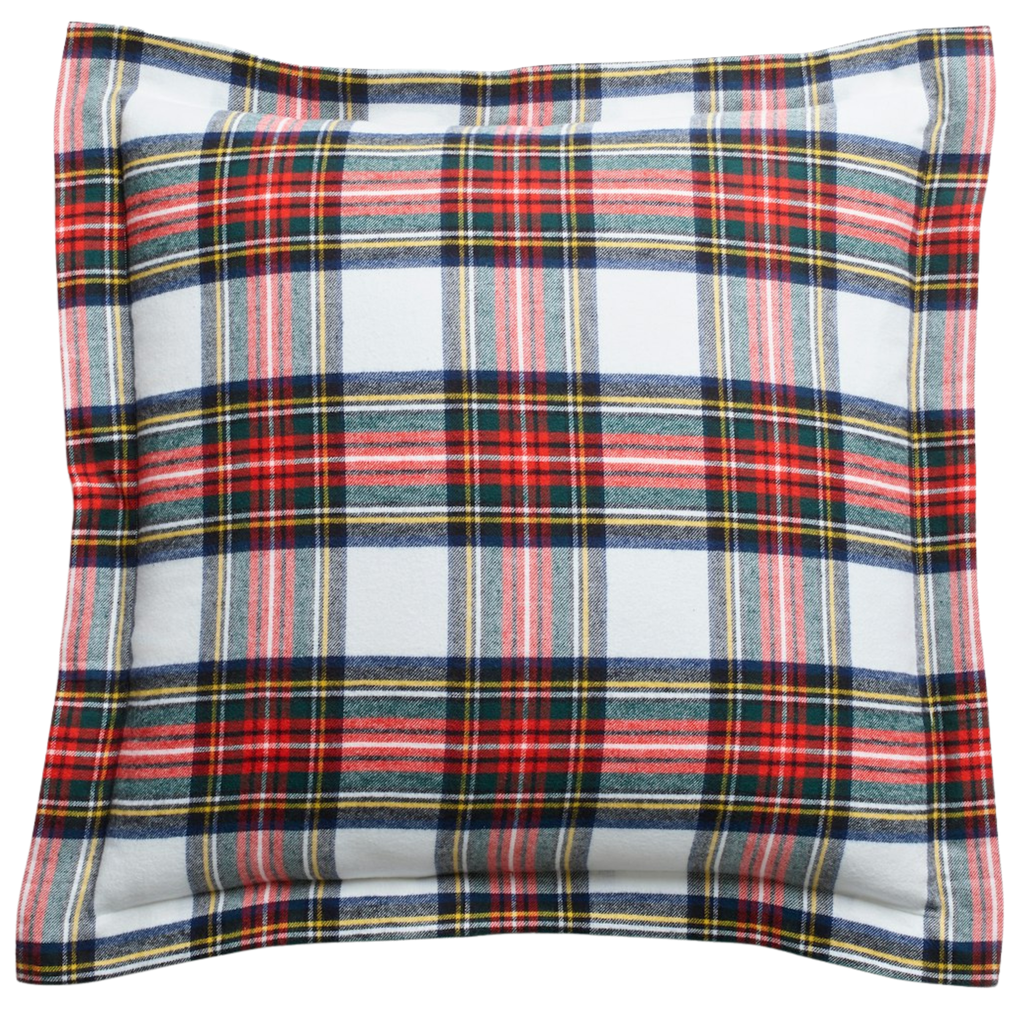 Flannel Euro Sham in Balmoral Tartan - The Well Appointed House 