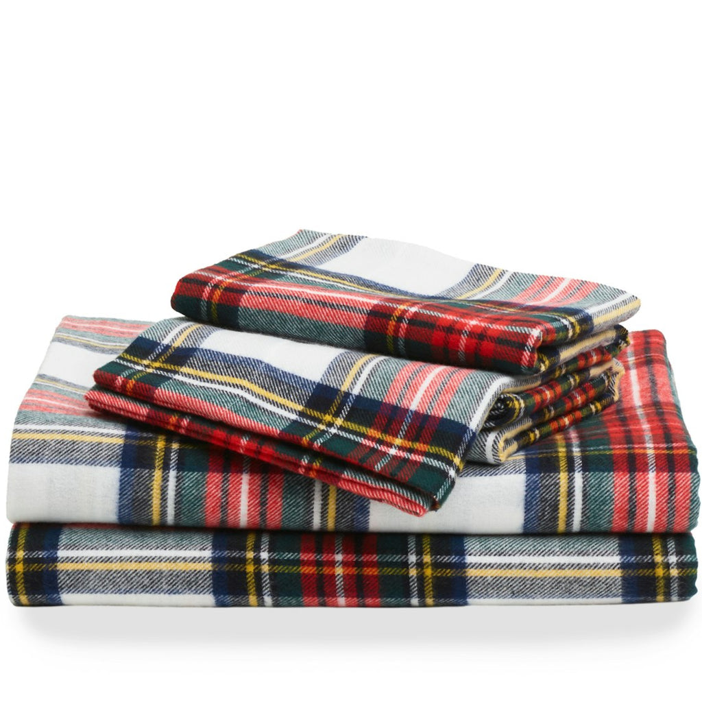 Flannel Sheets in Balmoral Tartan - The Well Appointed House 