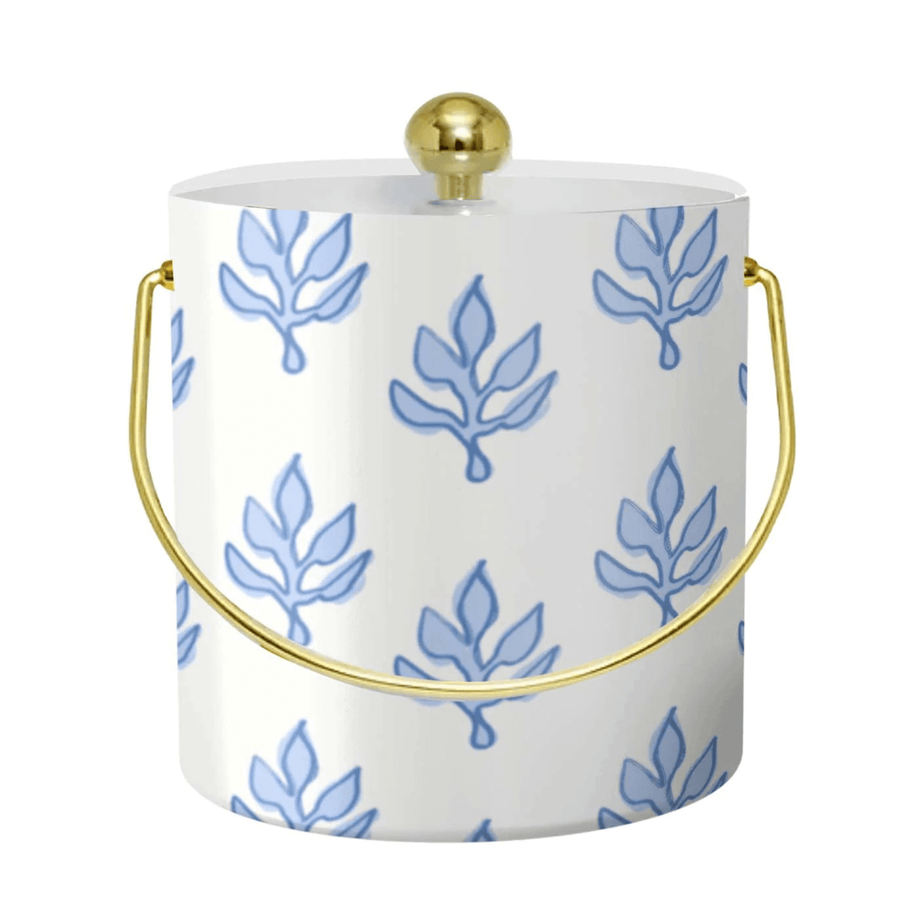 Flora Blue Ice Bucket - Bar Tools & Accessories - The Well Appointed House