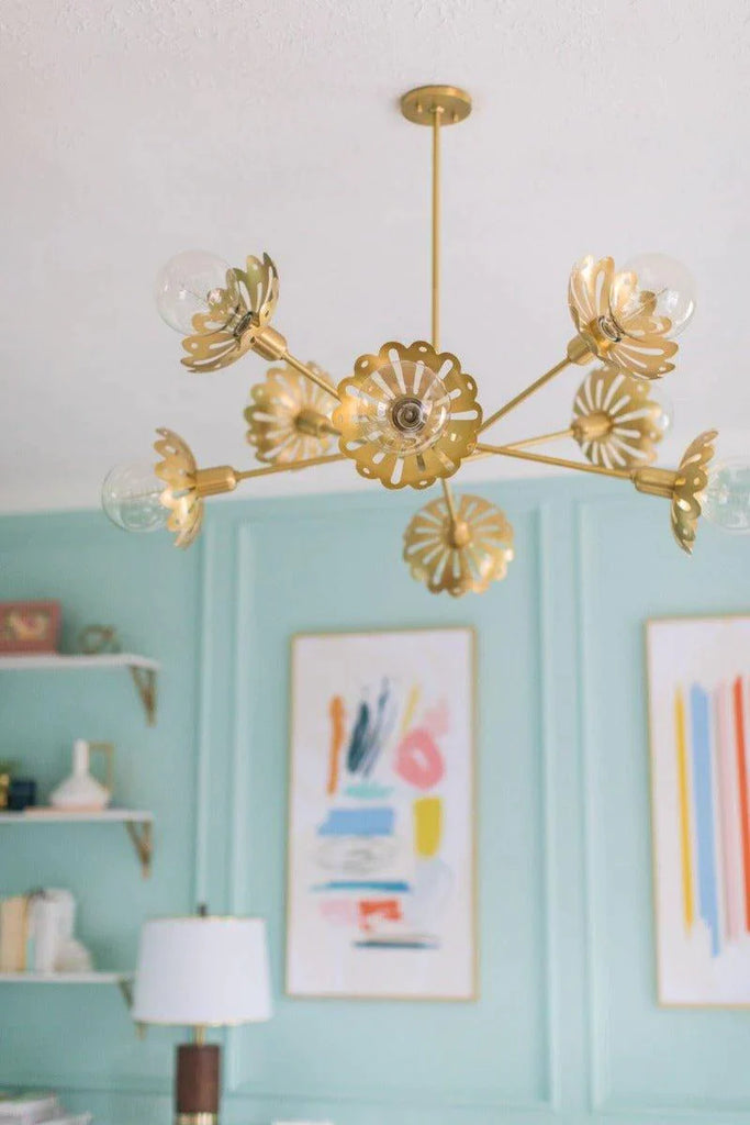 Floral Chandelier Inspired by Art Nouveau - Chandeliers & Pendants - The Well Appointed House