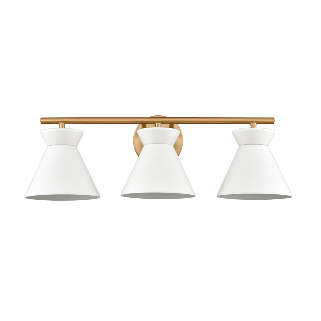 Forme 25" Brushed Gold Three Light Vanity Light - Bath & Vanity Lights - The Well Appointed House