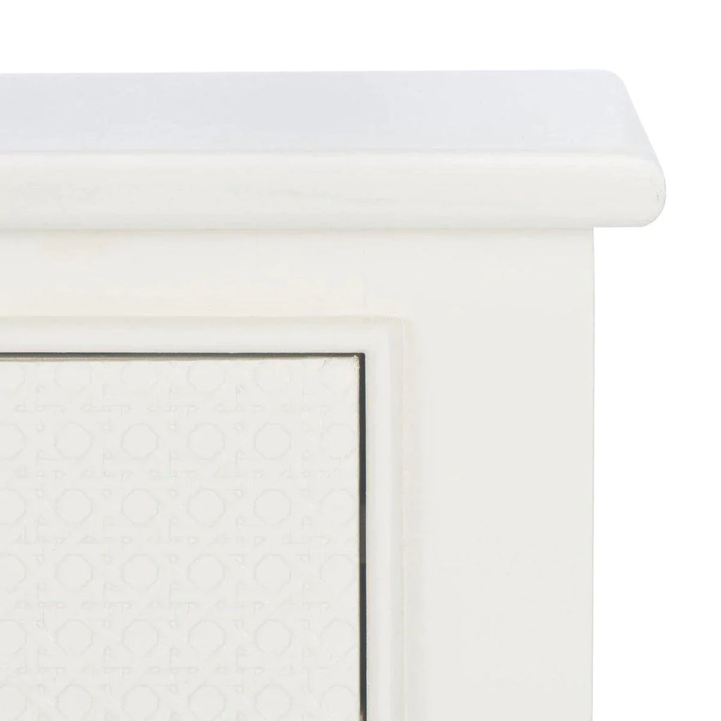 Four Drawer Textured Classic Contemporary Console in White - Sideboards & Consoles - The Well Appointed House