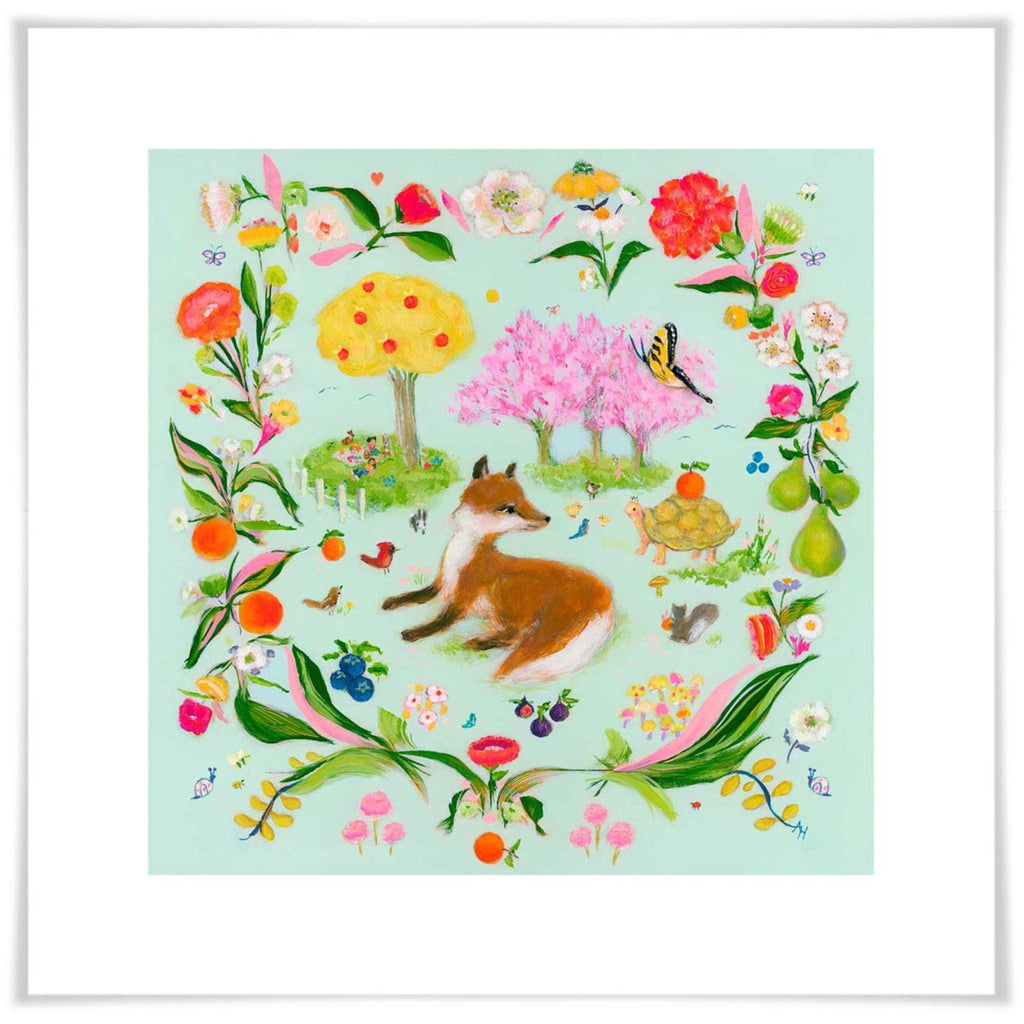 Fox and Tortoise Paper Art Print - Little Loves Art - The Well Appointed House