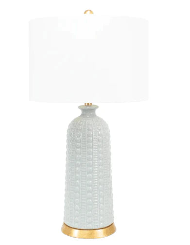 French Blue Glaze Tapered Ceramic Urn Table Lamp - Table Lamps - The Well Appointed House