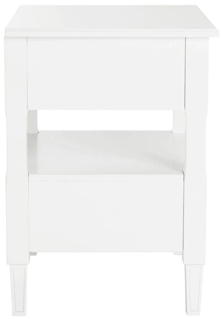 French Country White Two Drawer Night Stand - Nightstands & Chests - The Well Appointed House