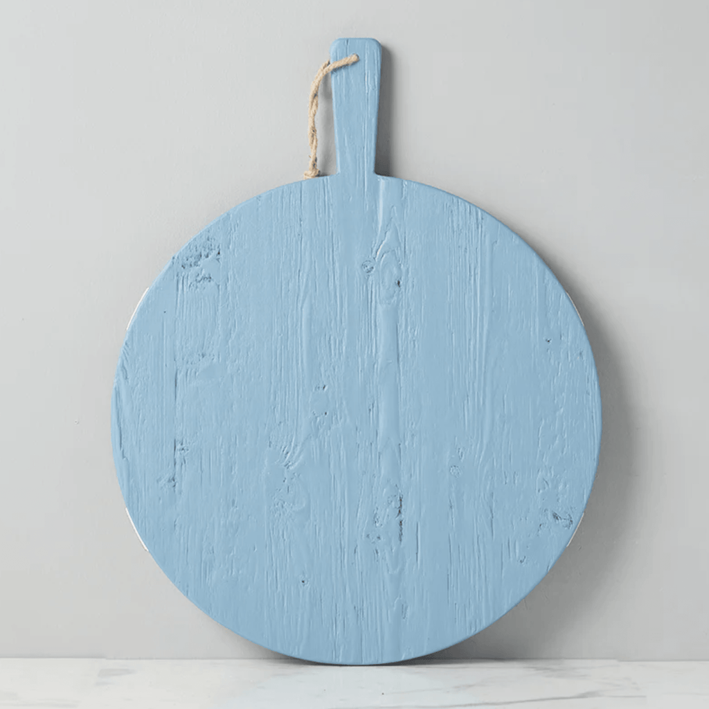 French Round Mod Charcuterie Cutting Board in Blue and White - Cutting & Cheese Boards - The Well Appointed House