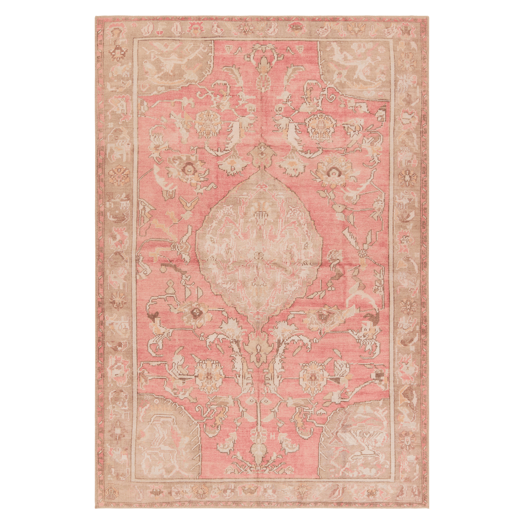 Garcia Pink & Beige Power Loomed Area Rug - Available in a Variety of Sizes - Rugs - The Well Appointed House