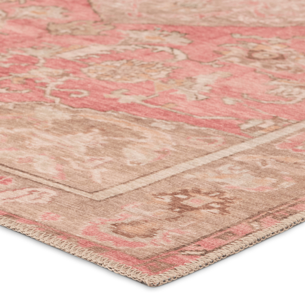 Garcia Pink & Beige Power Loomed Area Rug - Available in a Variety of Sizes - Rugs - The Well Appointed House